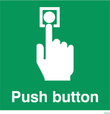 Imagine Printing Solutions Push Button Emergency Sign(Reflective Sign)