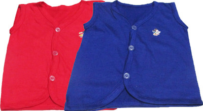 VBaby Boys & Girls Solid Cotton Blend Regular T Shirt(Blue, Pack of 2)