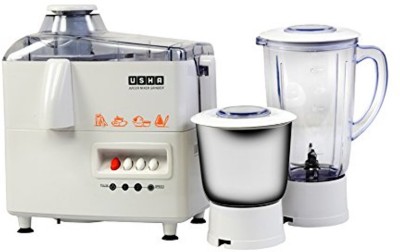 USHA 3345 450-Watt 450 W Juicer Mixer Grinder(3345 450-Watt | 2 Jars | White)