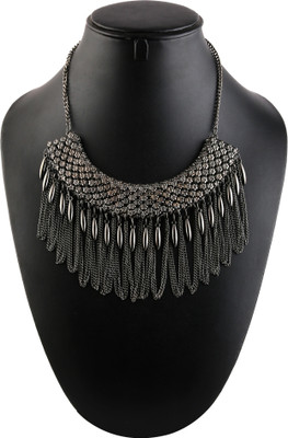 Creative Frogs Black Silver Plated Metal, Alloy Necklace