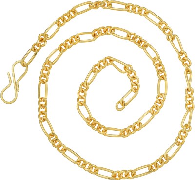 MissMister Brass Gold plated Long Interlink Fashion chain Stylish necklace Men women Gold-plated Plated Brass Chain