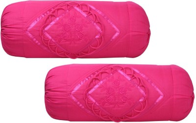 Rabhnoor Embroidered Bolsters Cover(Pack of 2, 40 cm*80 cm, Multicolor)