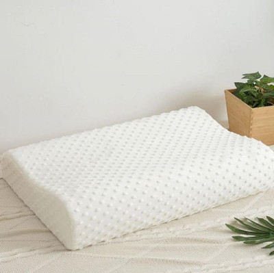 AVI Memory Foam Polka Orthopaedic Pillow Pack of 1(White)