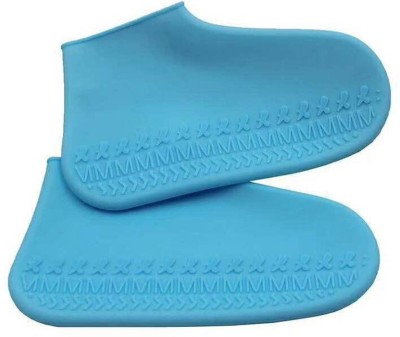 ADDCART Waterproof & Rainproof Silicone Shoes Cover Silicone Blue Boots Shoe Cover(Freesize Pack of 2)