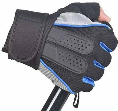 keycraze Fitness Half-finger Gloves Finger less Tactical Gym & Fitness Gloves(Blue)