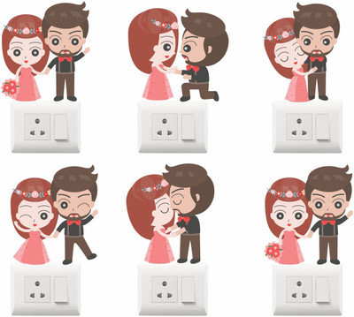 Sticker Hub 12 cm Decorative Multicolor Swicth Board Stickers Self Adhesive Sticker(Pack of 1)