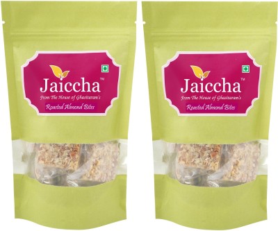 Jaiccha Roasted Almond Bites 400 gms in Green Paper Pouch Pouch(2 x 200 g)