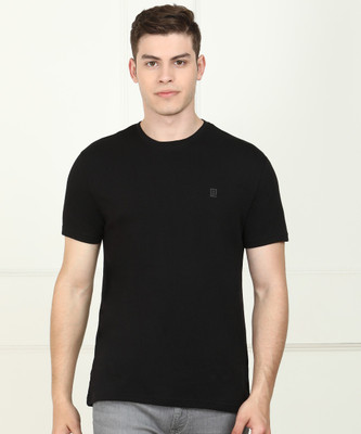 Billion Solid Men Round Neck Black T-Shirt