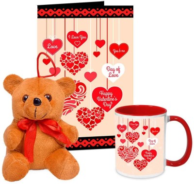 teddy gifts Soft Toy, Mug, Greeting Card Gift Set