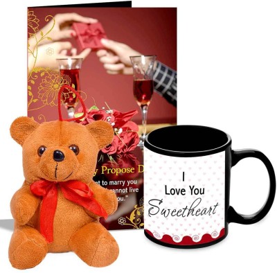 teddy gifts Mug, Greeting Card, Soft Toy Gift Set