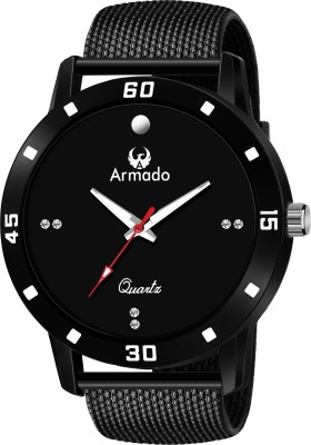 ARMADO 1503-BLACK ROUND RUBBER STRAP Analog Watch  - For Boys