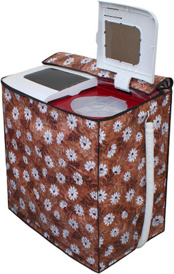 LITHARA Semi-Automatic Washing Machine  Cover(Width: 88.9 cm, Brown, Multicolor)
