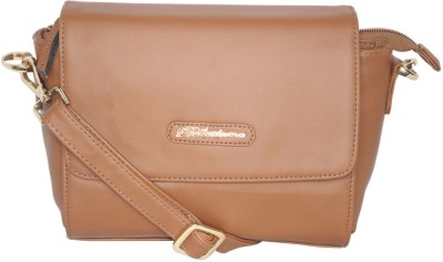 Belladama Designer Brown Sling Bag for Women Sling Bag(Brown, 10 L)