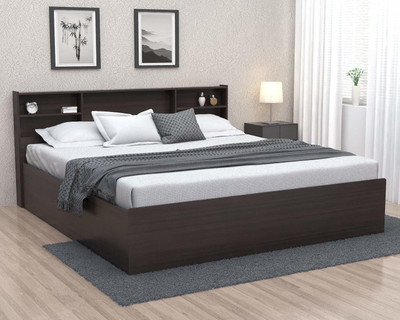 Forzza Jasper Engineered Wood Queen Bed(Finish Color - Wenge)