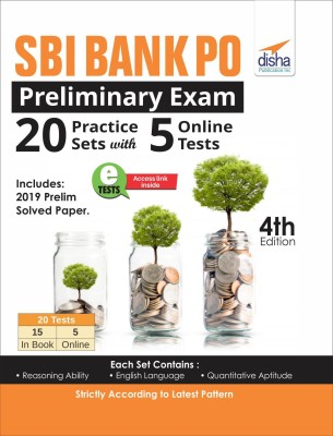 SBI Bank PO Preliminary Exam 20 Practice Sets with 5 Online Tests 4th Edition(English, Paperback, Disha Experts)