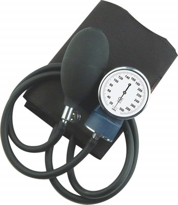 MCP Clock Dial Type Black Aneroid Palm Manual Professional Sphygmomanometer & Pressure Gauge Blood Pressure Machine Bp Monitor(Black)