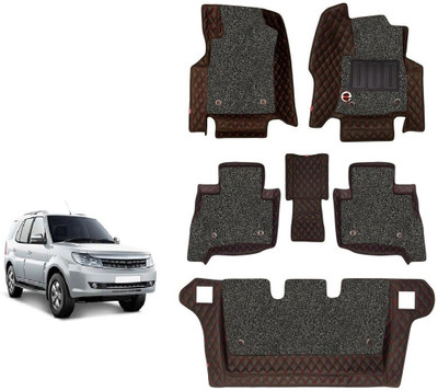 elegant Leatherite 7D Mat For  Tata Safari Storme(Black, Red)