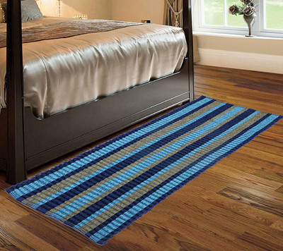 KUBER INDUSTRIES Blue Cotton Runner(2 ft,  X 5 ft, Rectangle)