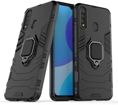 ZIVITE Back Cover for Vivo Y19, Vivo U20(Black, Rugged Armor, Pack of: 1)