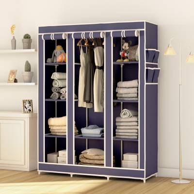 Flipkart Perfect Homes Studio 3 Door 10 Shelf PP Collapsible Wardrobe