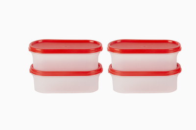 Cutting EDGE Polypropylene Grocery Container  - 535 ml(Pack of 4, Red)