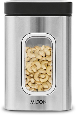 MILTON Steel Tea Coffee & Sugar Container  - 1000 ml(Silver)