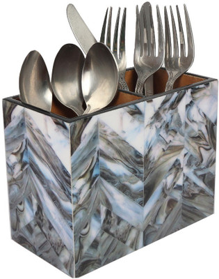 KolorFish Empty Cutlery Holder Case(Zig Zag Marble  Holds 24 Pieces)