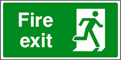 Imagine Printing Solutions Fire exit Emergency Sign(Reflective Sign)
