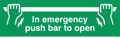 Imagine Printing Solutions In emergency push bar to open Emergency Sign(Reflective Sign)