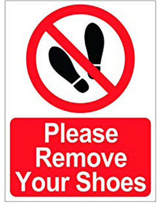 Imagine Printing Solutions PLEASE REMOVE YOUR SHOES Emergency Sign(Reflective Sign)