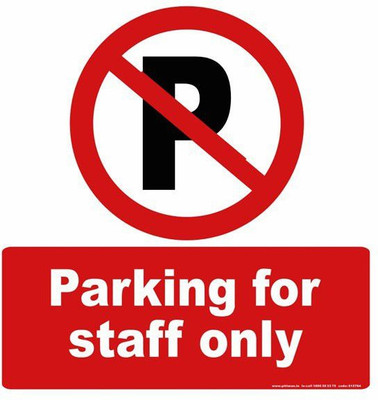 Imagine Printing Solutions Parking for staff only Emergency Sign(Reflective Sign)
