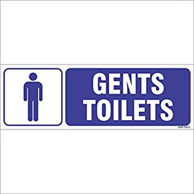 Imagine Printing Solutions GENTS TOILETS Emergency Sign(Reflective Sign)