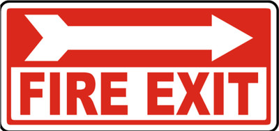 Imagine Printing Solutions FIRE EXIT Emergency Sign(Reflective Sign)