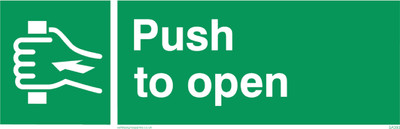 Imagine Printing Solutions Push TO Open Emergency Sign(Reflective Sign)