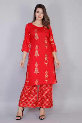 ELEPANTS Women Kurta Palazzo Set