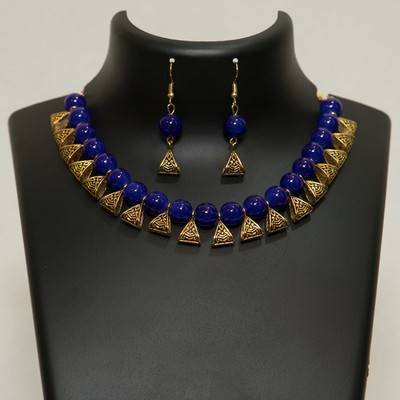 Sonal Art Copper, Glass Blue Jewellery Set(Pack of 1)