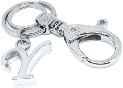 Aura Premium Quality Initial Y Letter Keyring Pendant Alphabet Key Chain