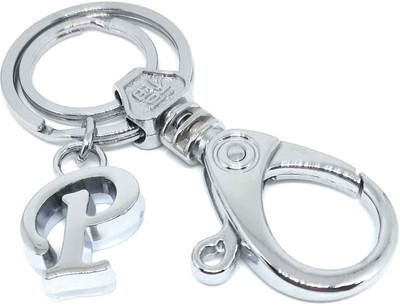 Aura Premium Quality Initial P Letter Keyring Pendant Alphabet Key Chain