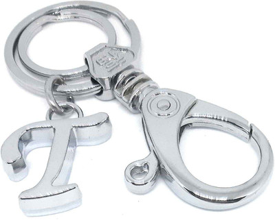Aura Premium Quality Initial T Letter Keyring Pendant Alphabet Key Chain