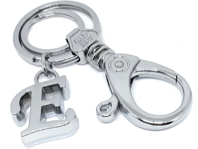 Aura Premium Quality Initial E Letter Keyring Pendant Alphabet Key Chain