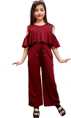 Skyfly Solid Girls Jumpsuit