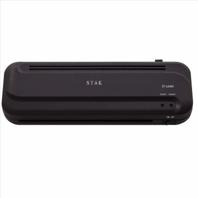 Stok ST-LA4M Fully Automatic / A4 Laminator with Jam Release Button | Supports Hot & Cold Lamination Machine. Compact Size Lamination/Laminating Machine Ideal for Students Project Work,Photos, I-Card,PAN Card/Aadhar Card -Black (1 Year Offsite Warranty) 8 inch Lamination Machine