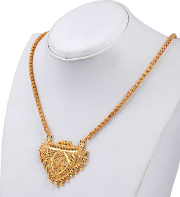 KRIMO Most Popular Artistic Design Women's Pride Alloy Gold Chain Mangalsutra Metal Mangalsutra