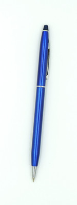 Maskey Brass Made with Gold Parts Glossy Slim Lean Royal Blue Formal Regular Ball Pen(Ink Color - Blue)