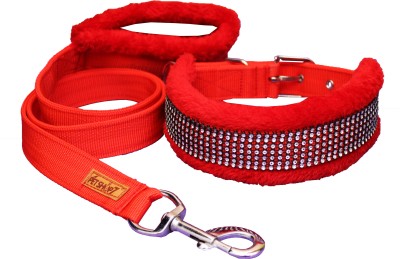 Petshop7 Dog Collar & Leash(Large, Red)