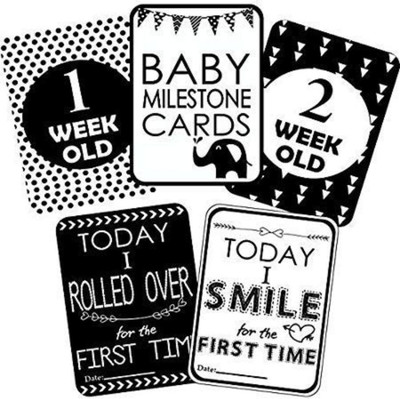 TheBestPROPs Baby Milestone Party Photo Booth Props DIY Craft Item Multicolor (Set of 27) Photo Booth Board(Party)