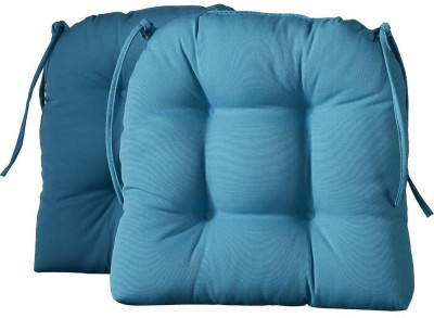 Angel Mommy Renew Collection Padded Chair Cushion Cotton Solid Chair Pad Pack of 2(Sea Blue)