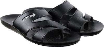 Aerosoft Men's Black Sandal Men Sandals(Black , 40)