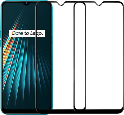 Karpine Edge To Edge Tempered Glass for Realme 5, Realme 5s, Realme 5i(Pack of 2)