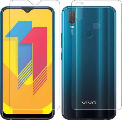 SOLIVAGANT Front and Back Tempered Glass for Vivo y11(Pack of 2)